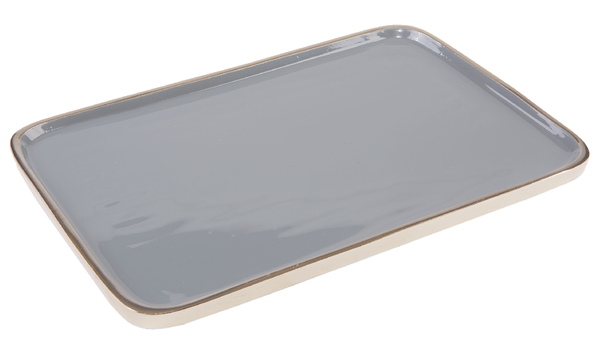 Tablett Allure Grey rechteckig klein Aluminium grau / silber