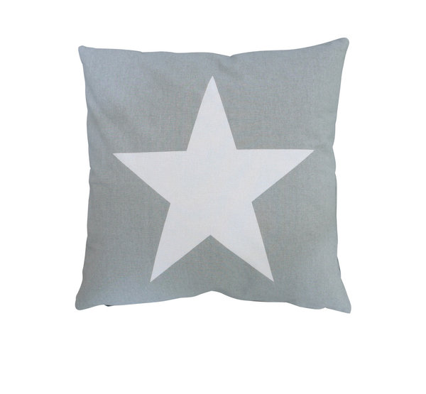 Kissenbezug Stern Cushion cover big star light grey Krasilnikoff