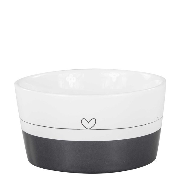 Schale Schüssel Bowl von BC black/white with line heart in black