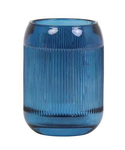 Teelicht Ø 9 x 12,5 cm glas dunkelblau
