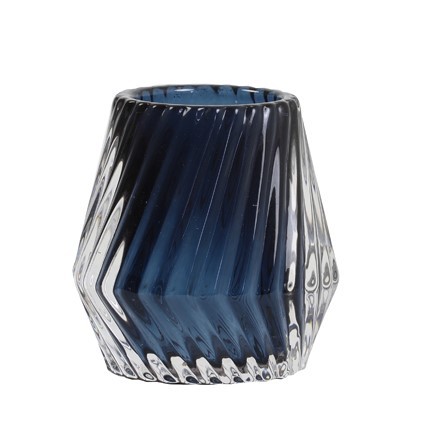 Teelicht Ø 8,5 x 8,5 cm glas dunkelblau