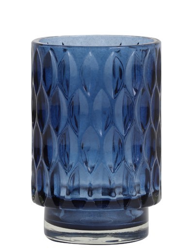 Teelicht Ø 9 x 13 cm glas blau