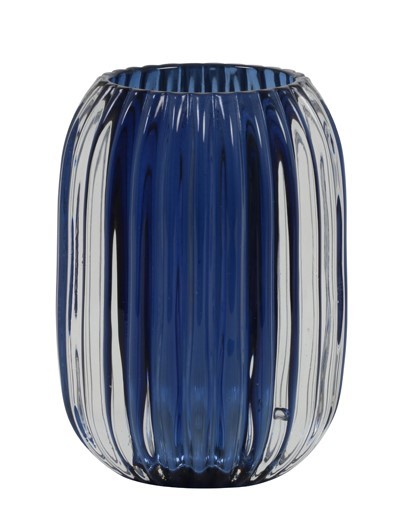 Teelicht Ø 9,5 x 13 cm glas blau